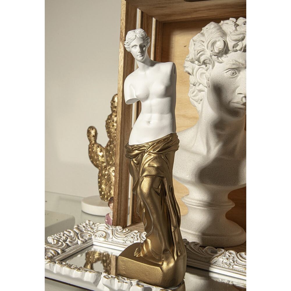 Gold Venus Goddess of Love Greek Mythology Statue Shabby Chic Home Decor Pop Art